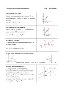 Formulario geometria analitica da studiare 2C/2E prof