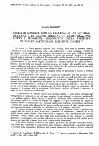 problemi connessi con la geochimica dei minerali detritici e