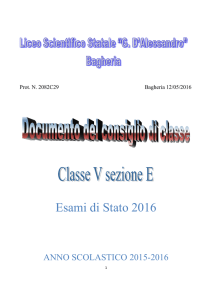 5E documento 15 maggio 2016 - Liceo Scientifico "G. D`Alessandro"