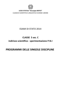 programmi delle singole discipline