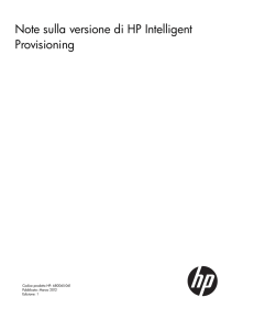 Note sulla versione di HP Intelligent Provisioning