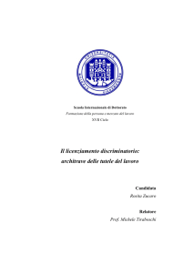 Il licenziamento discriminatorio: architrave delle tutele del lavoro