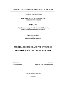 MODELLI RETICOLARI PER L`ANALISI PUSHOVER DI