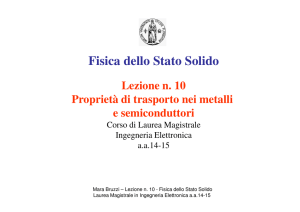 Fisica dello Stato Solido - Dipartimento di Energetica