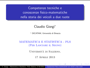 Competenze tecniche e conoscenze fisico