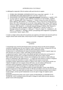 Nozioni generali di antropologia culturale