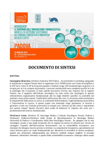 Documento di sintesi Padova 25 maggio 2016
