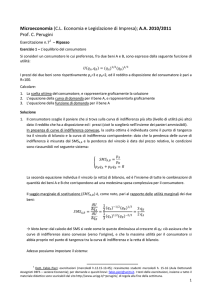 Microeconomia (C.L. Economia e Legislazione