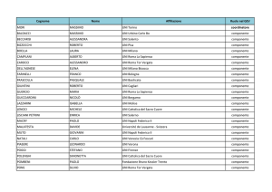 Cognome Nome Affiliazione Ruolo nel GEV MORI MASSIMO UNI