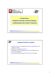 5.Larghezza di Banda, Formula di Nyquist, Canale in Frequenza