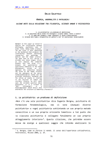 1. La psichiatria: un problema di definizione «Non c`è una sola