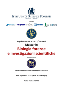 Regolamento del Master - Istituto di Scienze Forensi