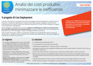 Analisi dei costi produttivi - NSI