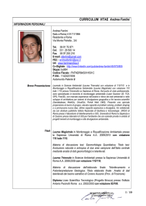 curriculum vitae - Provincia di Latina