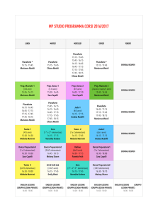 Programmazione settimanale