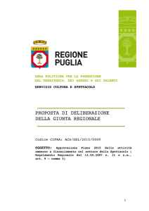 proposta di deliberazione della giunta regionale