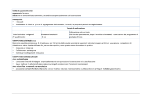 Unità di Apprendimento: argomento: le rocce classe: terzo anno del