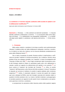 Studi di Impresa Studio n. 50-2009/I La condizione e il termine nell