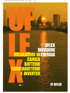 UFLEX DIVISIONE ENERGIA REGOLATORI DI CARICA BATTERIE