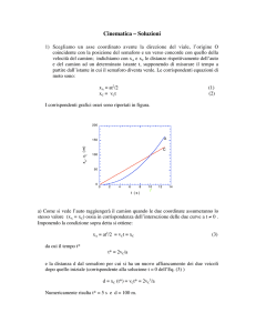 Cinematica – Soluzioni