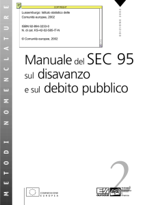 Manualedel SEC 95 sul disavanzo e sul debito pubblico
