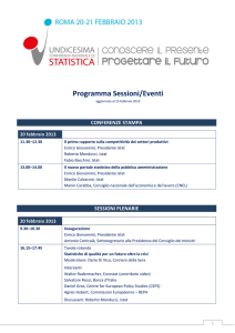 programma undicesima conferenza nazionale di statistica