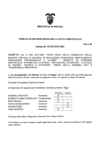 Allegato Progetto - Provincia di Pistoia