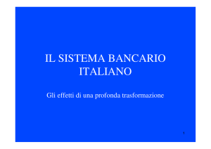 il sistema bancario italiano