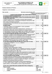 Check List Donatore Di Tessuti Rev 1 Del 2 Aprile 2014