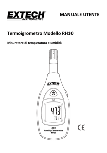 MANUALE UTENTE Termoigrometro Modello RH10