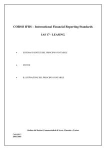 CORSO IFRS – International Financial Reporting