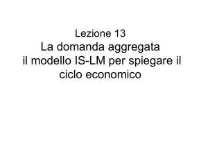 Lezione 13 IS-LM e ciclo economico