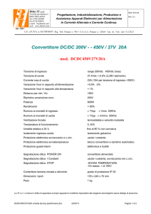 Convertitore DC/DC 200V - - 450V / 27V 20A