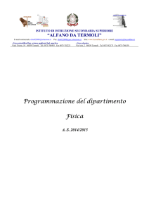 Fisica-Programmazione dipartimento 2014-15 - IISS Alfano
