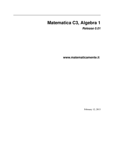 Matematica C3, Algebra 1