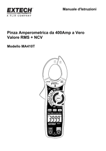 Pinza Amperometrica da 400Amp a Vero Valore RMS + NCV