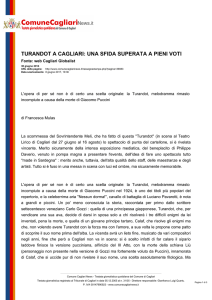 Comune Cagliari News - Turandot a Cagliari: una sfida superata a