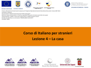 Corso di Italiano per stranieri Lezione 4 – La casa