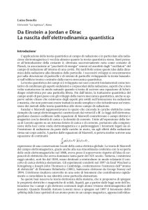 Le origini dell`elettrodinamica quantistica