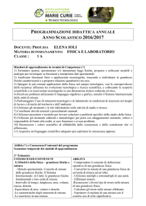 Programmazione disciplinare Fisica 2016-2017-1A ITT