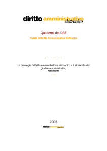 Le patologie dell`atto amministrativo elettronico e il