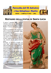 Restauro della statua di Santa Lucia
