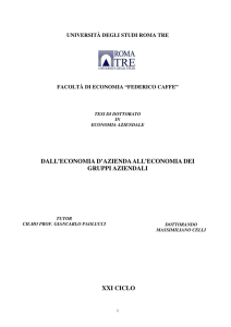 dall`economia d`azienda all`economia dei gruppi aziendali xxi ciclo