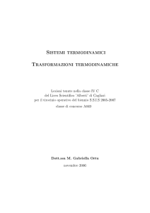 Lezioni sulle trasformazioni termodinamiche