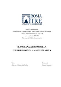 IL SOSTANZIALISMO DELLA GIURISPRUDENZA AMMINISTRATIVA