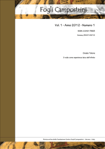 Vol. 1 - Anno 2012 - Numero 1 - Fogli Campostrini