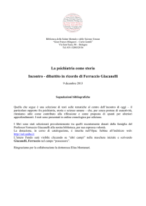 La psichiatria come storia - Istituzione Gian Franco Minguzzi