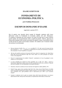 Esempi di domande esame di Fondamenti