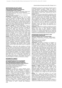 galenica clinica - Giornale Italiano di Farmacia Clinica