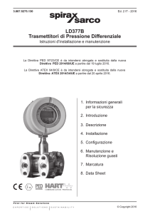 LD377B Trasmettitori di Pressione Differenziale